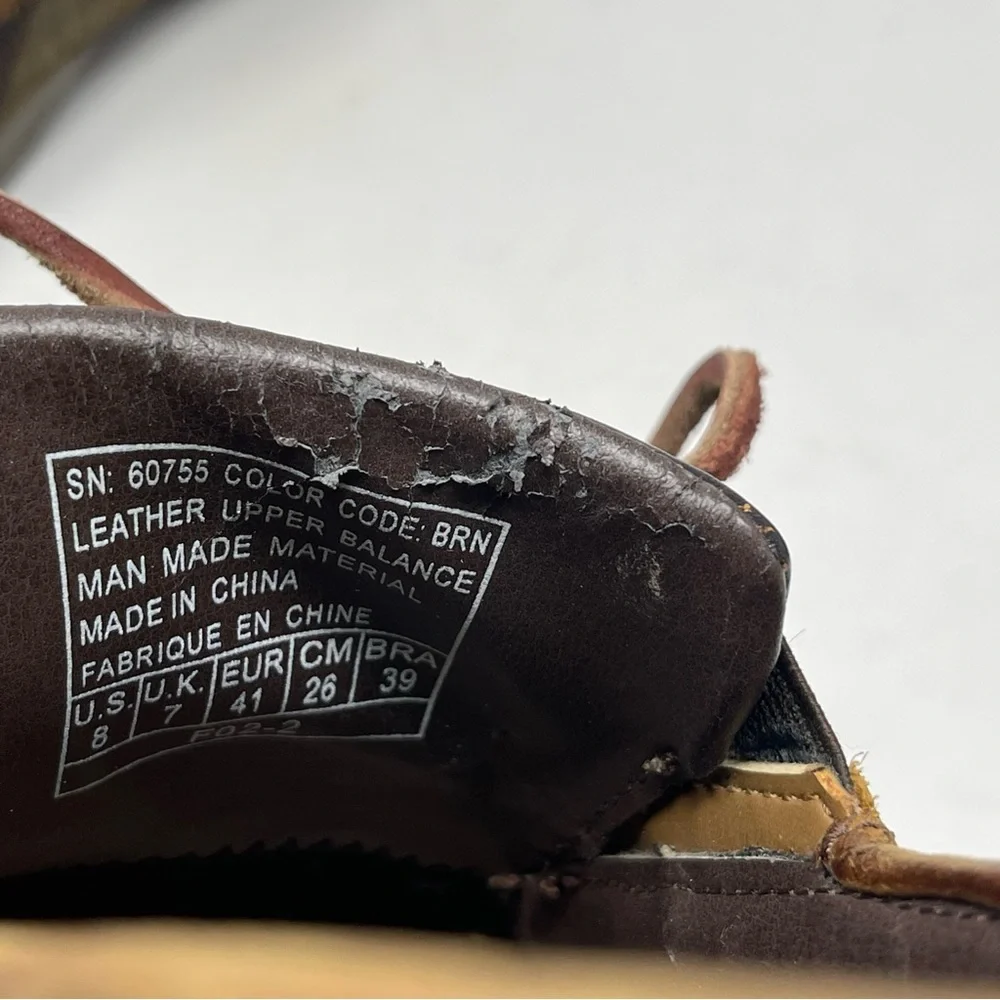 Skechers Boat Deck Shoes Mens 8 Brown Leather Casual 2 Eye Driving Moc Toe